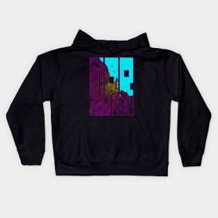 Dar es Salaam, USA City Map Typography - Neon Kids Hoodie